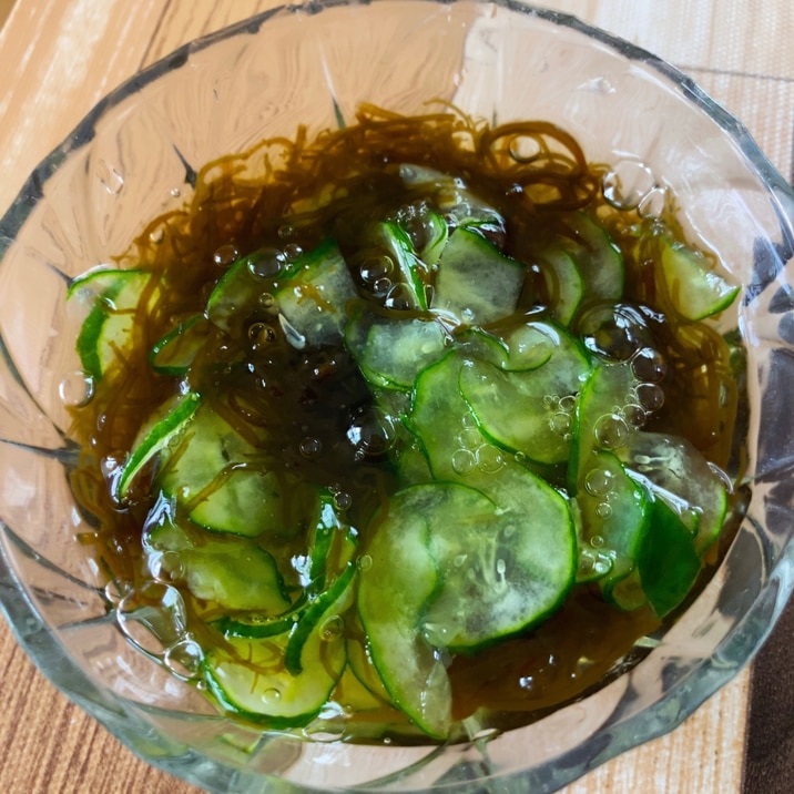 作り置き!もずくときゅうりの酢の物